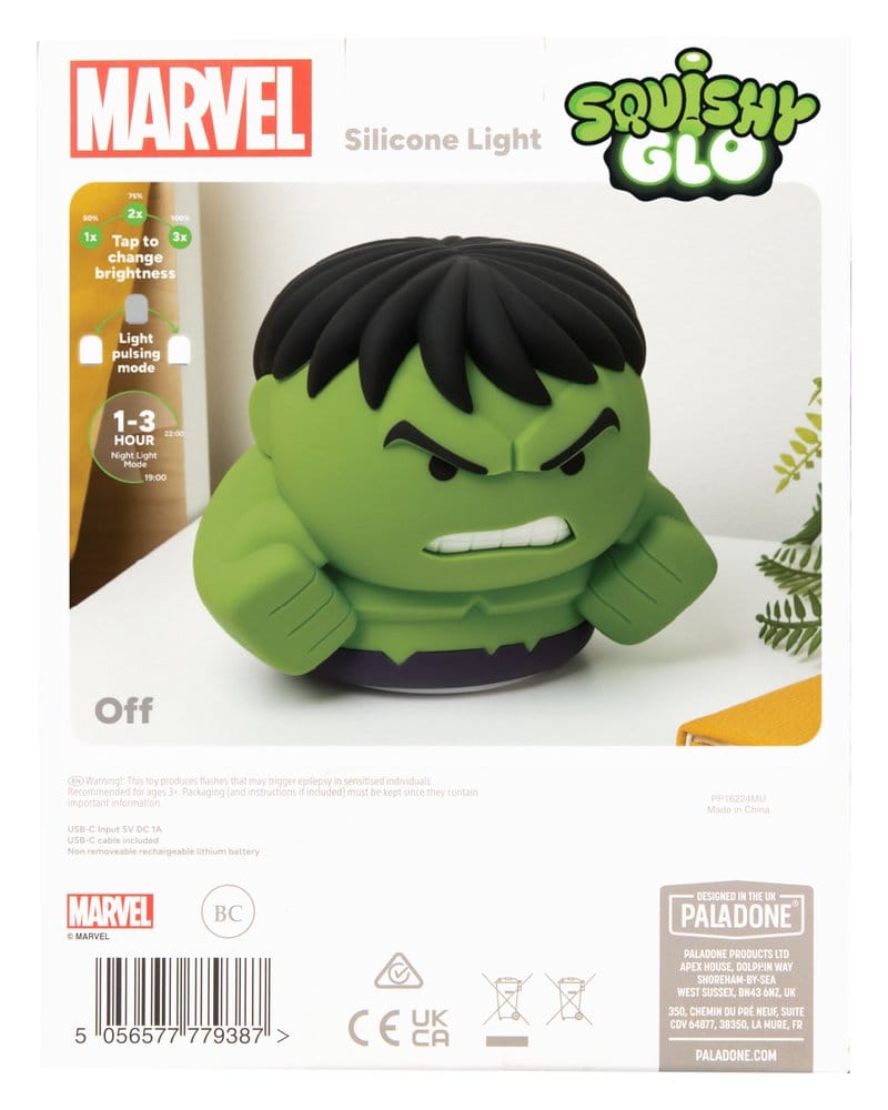Marvel Universe SquishyGlo Silicon Light Hulk Rechargeable 15 cm - Bild 5