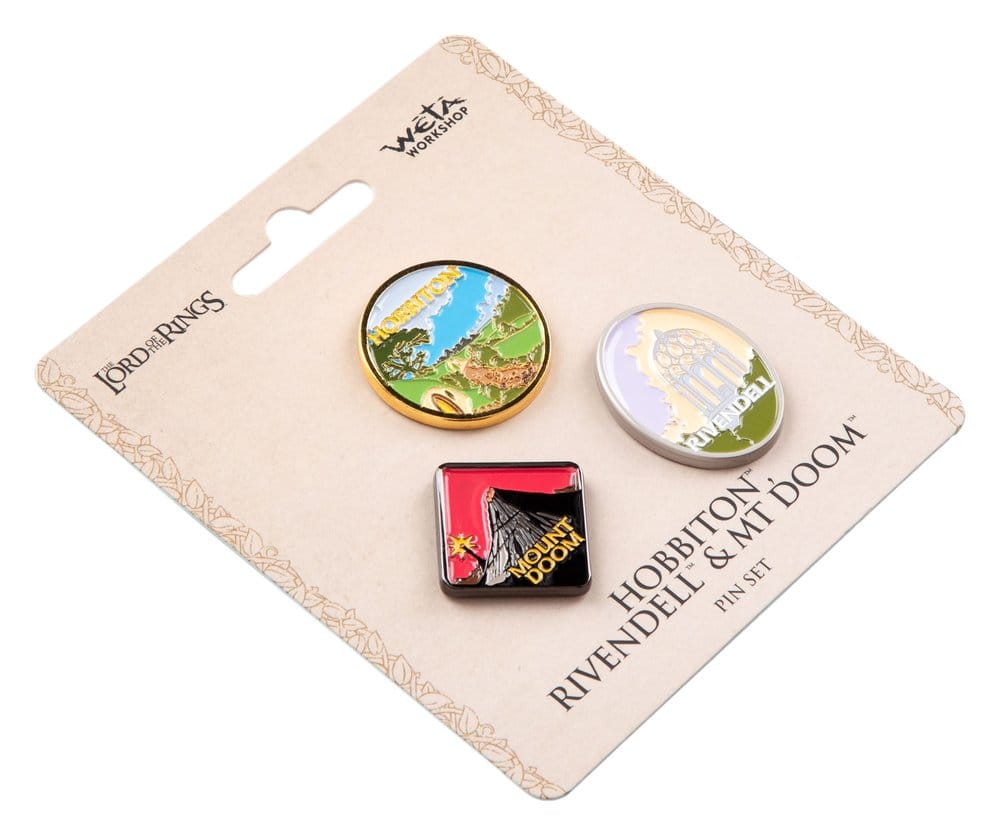 The Lord of the Rings Trilogy Pin Set Hobbiton, Rivendell & Mount Doom - Image 3