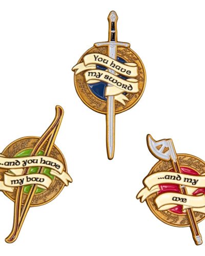 The Lord of the Rings Trilogy Pin Set Weapons of the Fellowship