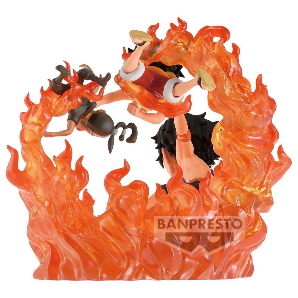 One Piece WCF Log Stories Marineford Portgas D Ace & Monkey D Luffy figure 10cm - Image 3