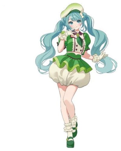 Hatsune Miku x Tirol Choco Collaboration PVC Figure Matcha Mochi Ver. 19 cm