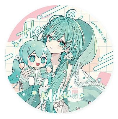 Character Vocal Series 01: Hatsune Miku Miku Hug Series Pinback Button: Flower Ver. 8 cm