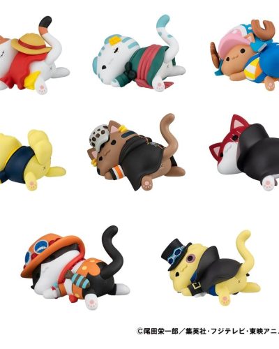 One Piece Mega Cat Project Trading Figure Egghead NyanPieceNyan! Stickie! 3 cm Assortment (8)