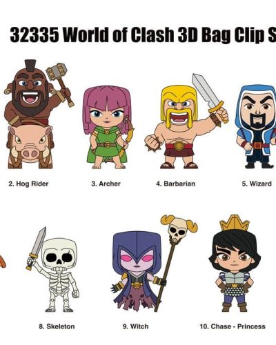 World of Clash 3D PVC Bag Clips Series 1 Blind Bag Display (24)