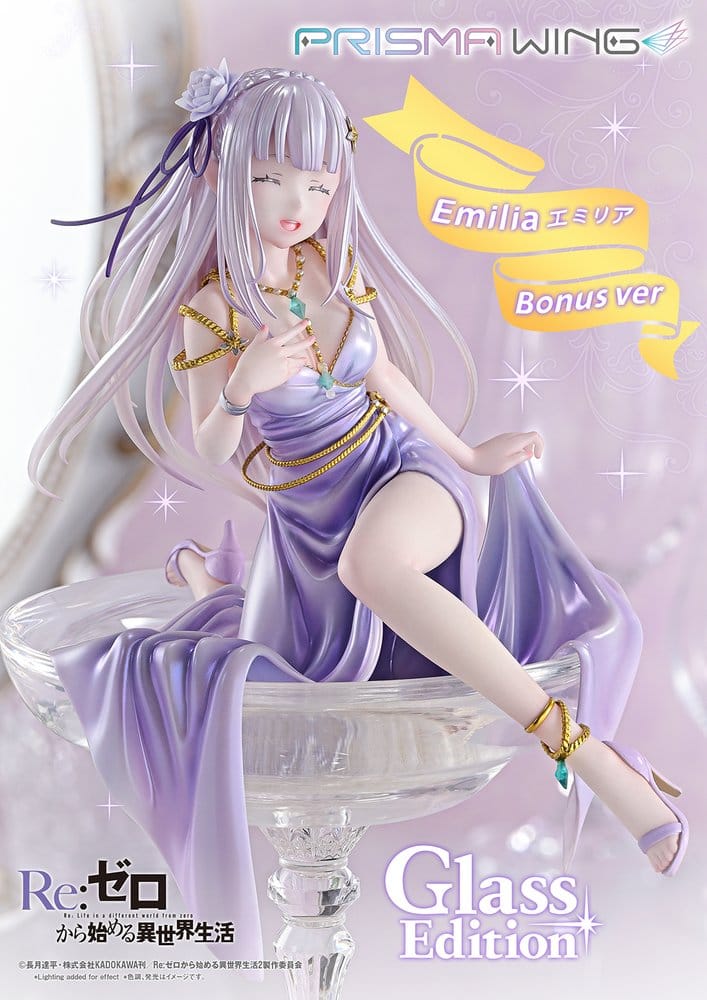 Re:Zero Prisma Wing Statue 1/7 Emilia Glass Edition Bonus Version 29 cm - Bild 5