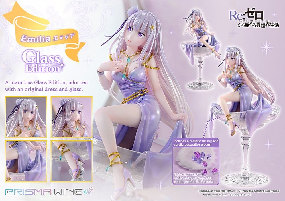 Re:Zero Prisma Wing Statue 1/7 Emilia Glass Edition Bonus Version 29 cm - Bild 13