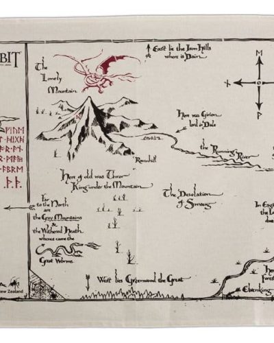 The Hobbit Tea Towel Thorins Map 72 cm